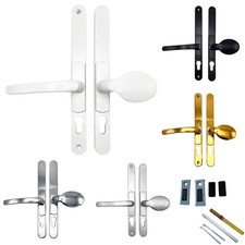 Adjustable UPVC Lever Pad Door Handles –  62/95mm PZ, 260mm Screw Centres