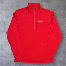 Mens Red Montane Protium 1/4 Zip Lightweight Fleece Top Jacket (Size XL) S641