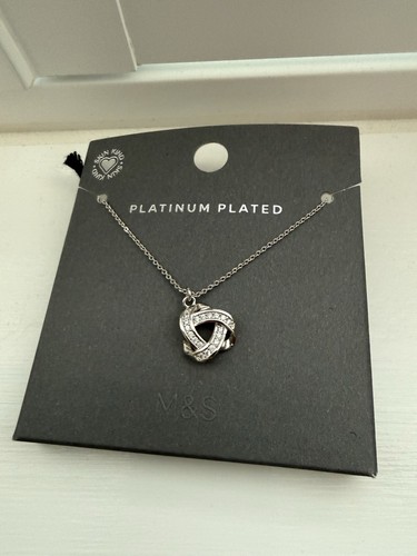 Platinum plated necklace - m&s,