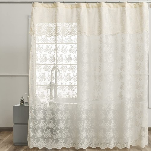 Ivory lace shower curtain - shower,