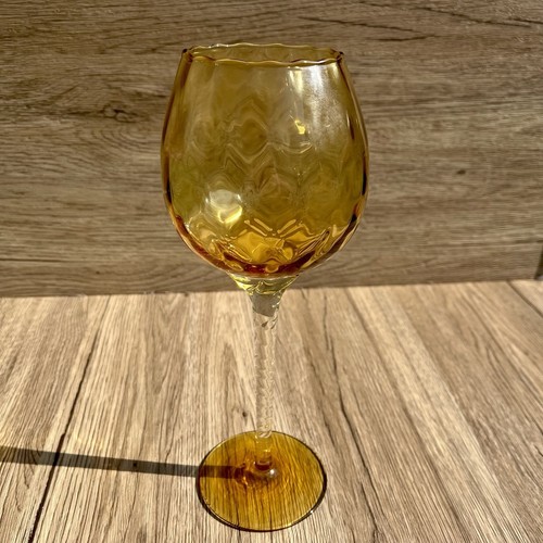 Vintage bohemian amber glass - amber,