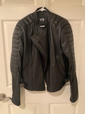 Y-3 Lamb Leather Moto Biker
