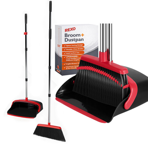 Broom and dustpan - dustpan, brush
