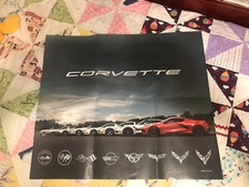 CORVETTE EVOLUTION Poster GM Dealership Promo 2 sided 21” x 24”includes C8 Rare