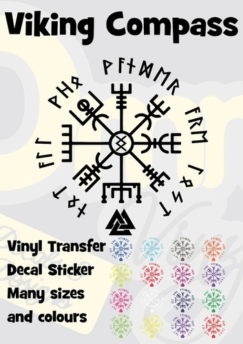 Viking compass vinyl transfer - viking,