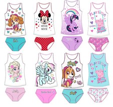 Girls Vest and Pants Briefs Knickers Underwear Cotton