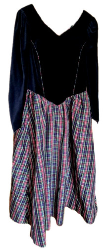 Vintage 80s velvet tartan - vintage,