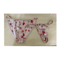 Pink Red Green Floral satin