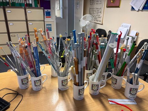 Knitting needles used - knitting,
