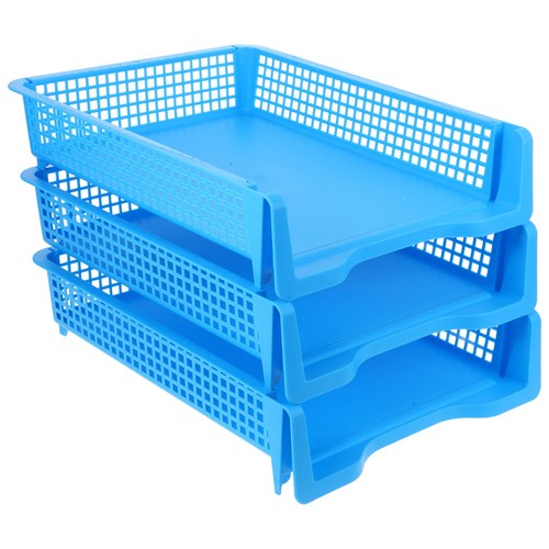 Blue plastic desk letter - blue,