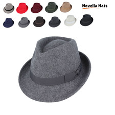 Trilby Hat 100% Wool Felt
