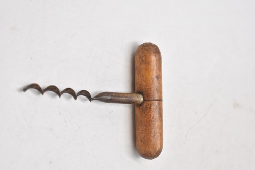 Antique steel corkscrew - steel,