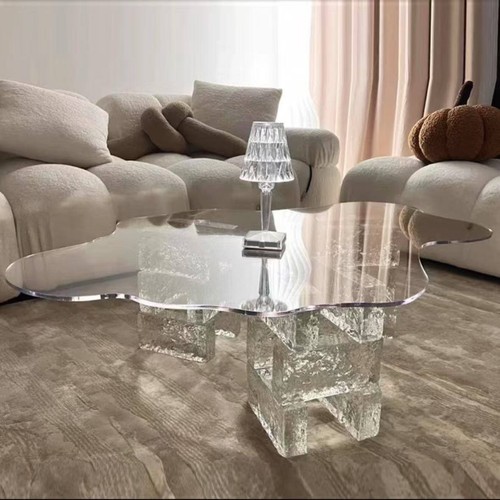 Coffee table with glass - coffee,