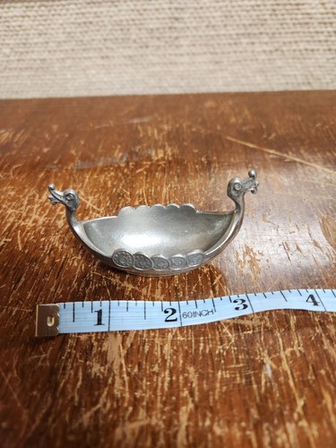Vintage pewter viking ship - vintage,