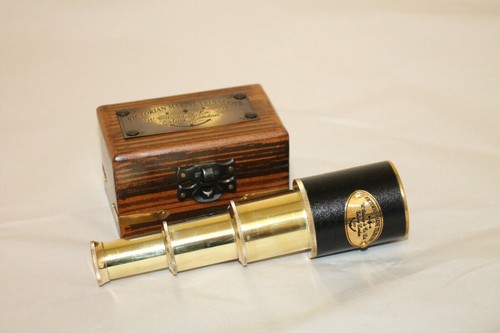 Vintage ship brass telescope - vintage,