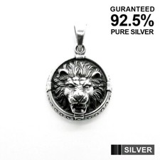 925 Sterling Silver 3D Lion