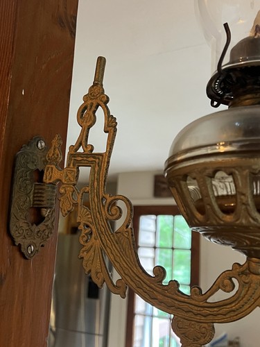 Antique 1900s brass wall - 1900s,