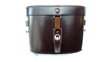 Leather Binocular Case Quick Release Clasp Dark Brown Velvet Lined Ross London
