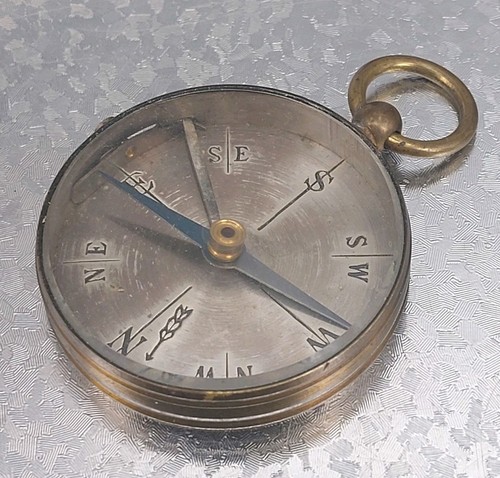 Antique pocket compass made - antique,