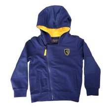 Scuderia Ferrari Kid "Full Zip Slanting Off" Blue Track Sweater