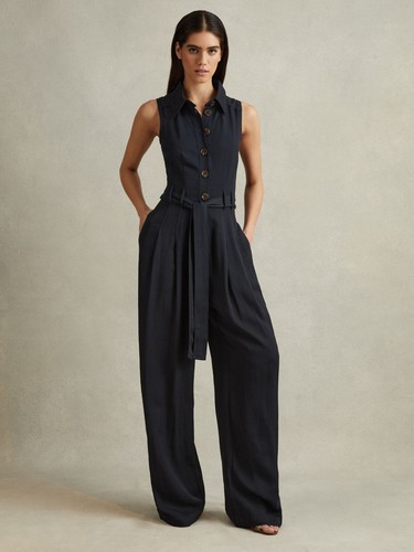 Reiss perla belted wide leg - reiss,