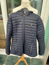 Joules quilted uk 16 blue padded jacket snug gc packable slight bobbling