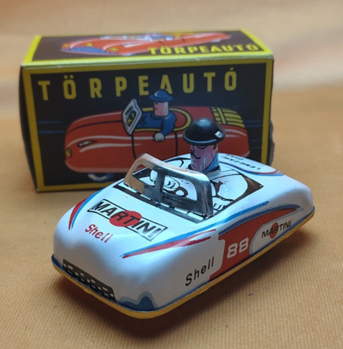 Vintage torpeauto tin plate - vintage,