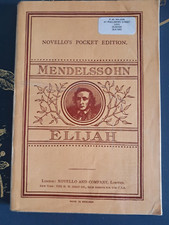 MENDELSSOHN Elijah Novello