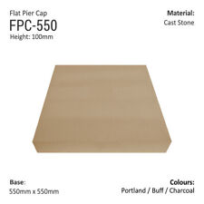 Flat Pier Caps Cast Stone, 550mm x 550mm, 3 Colours, Free UK Mainl. Delivery