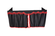 TRUCK SIDE CURTAINS - BLACK /RED  FIT MERCEDES,MAN,DAF,VOLVO,SCANIA , RENAULT