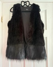 A & G Anita And Green Women’s Faux Fur Autumn Winter Gilet Black Size S