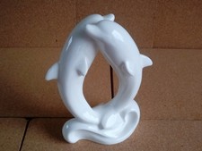 'Moments' By Coalport Pottery. 'Perfect Harmony' Dolphins. White Bone China