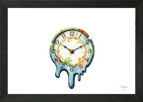 Melting clock face - melting,