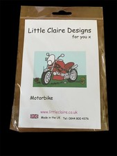 Little Claire Designs Clear Craft Stamp, Motorbike