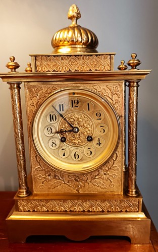 Antique french gilt mantel - french,