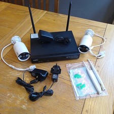 SANNCE 2x Camera WLAN Wireless Wifi 8CH NVR 1080P CCTV Security Kit N48WHE I41V