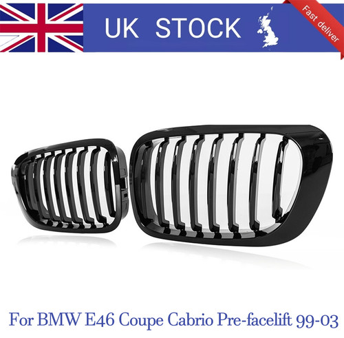 Gloss black kidney grill - black,
