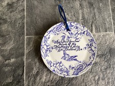 Vtg Royal Crownford Ironstone Staffordshire England Plate Blue White Bird Friend