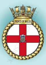 HMS PRINCE OF WALES CREST ON A
