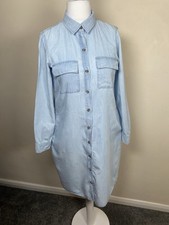 Zara Denim Shirt Dress Light