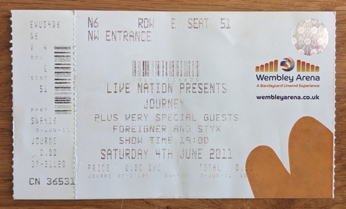 Journey wembley arena concert - journey,