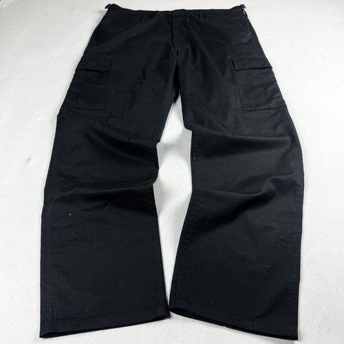 Mens vintage black cargo pants - black,