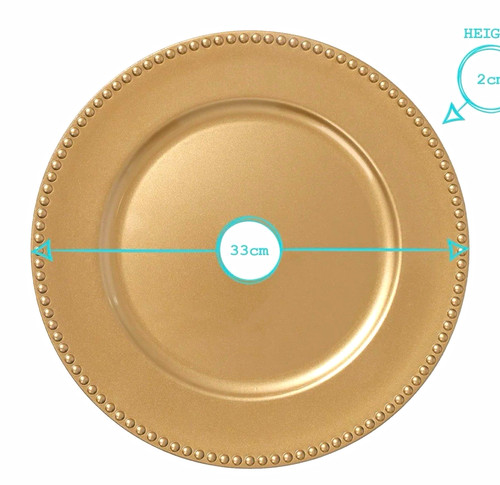 Gold charger plates - ,, 33cm