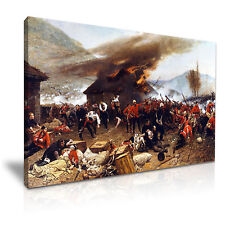 Battle of Rorke's Drift Zulu War Canvas Wall Art Picture Print 76x50cm