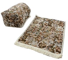 Tapestry Chair Arm Covers, Chair Backs & 3 & 2 Seater Settee Back Brown, Beige