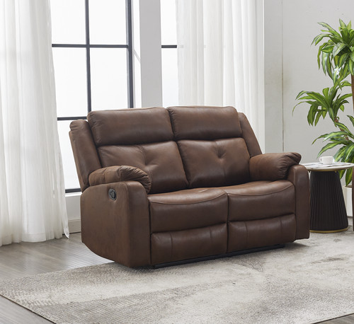 Tan brown fabric recliner - tan,