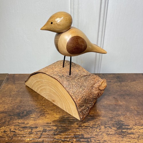 Vintage wooden bird sculpture - vintage,