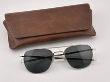 American Optical original pilot sunglasses 52mm Silver READ DESCRIPTION
