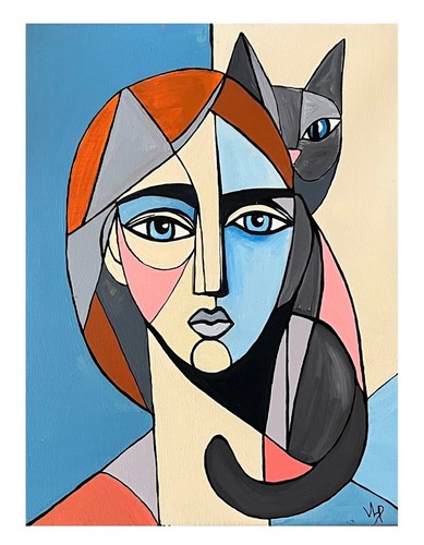 Original cat lady picasso - cat,