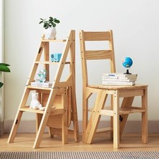 Natural Wood 4-Tier Folding